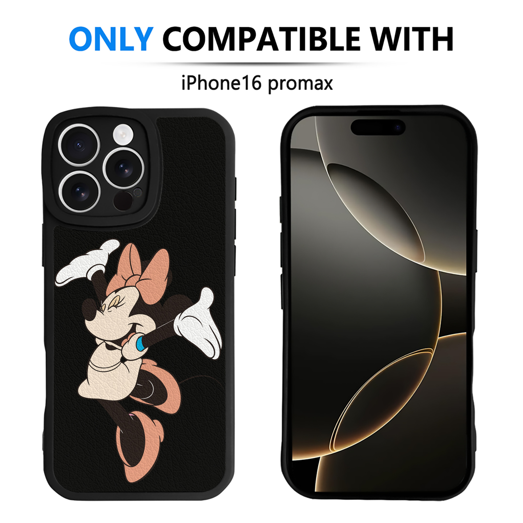 （画像用） ミッキーマウス Mickey Mouse 【iPhone 16シリーズ対応】シリコンスマホケース（レザー調） 材質：シリコン